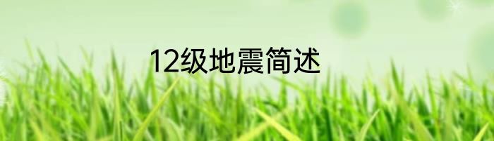 12级地震简述