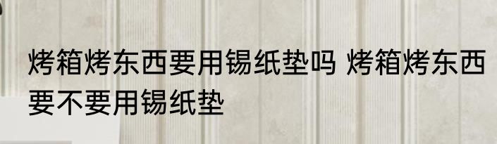 烤箱烤东西要用锡纸垫吗 烤箱烤东西要不要用锡纸垫