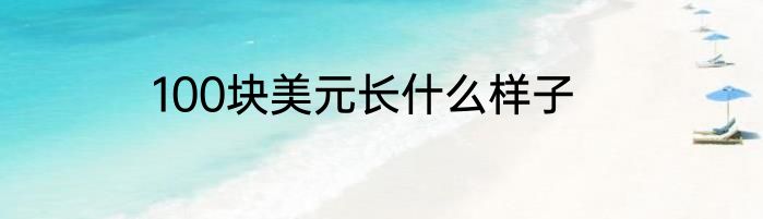 100块美元长什么样子