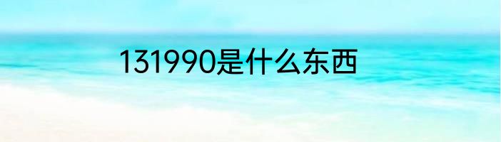 131990是什么东西