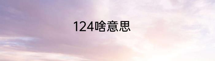 124啥意思