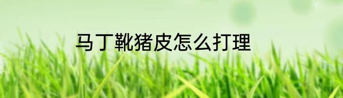 马丁靴猪皮怎么打理