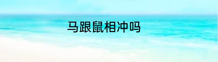 马跟鼠相冲吗