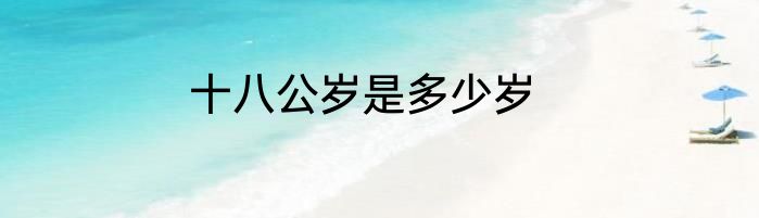 十八公岁是多少岁