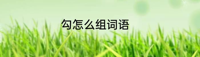 勾怎么组词语