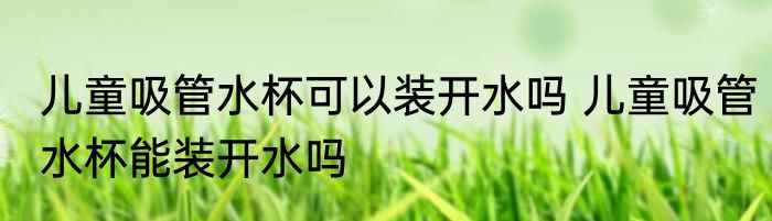 儿童吸管水杯可以装开水吗 儿童吸管水杯能装开水吗