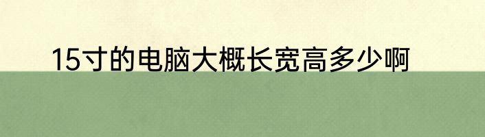 15寸的电脑大概长宽高多少啊