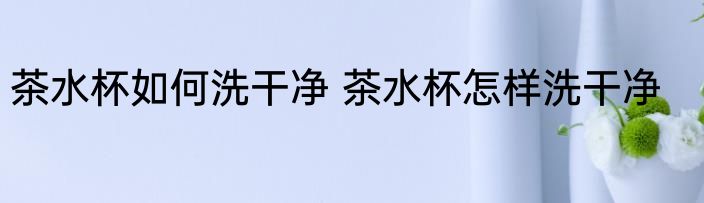 茶水杯如何洗干净 茶水杯怎样洗干净