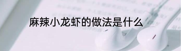 麻辣小龙虾的做法是什么