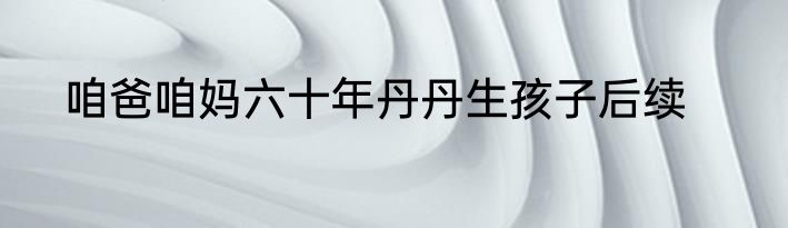 咱爸咱妈六十年丹丹生孩子后续