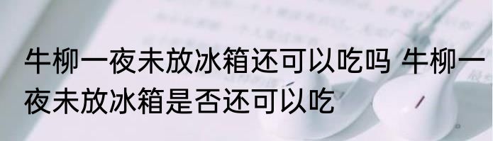 牛柳一夜未放冰箱还可以吃吗 牛柳一夜未放冰箱是否还可以吃
