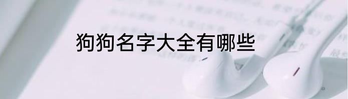 狗狗名字大全有哪些