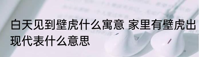 白天见到壁虎什么寓意 家里有壁虎出现代表什么意思