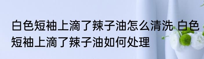 白色短袖上滴了辣子油怎么清洗 白色短袖上滴了辣子油如何处理