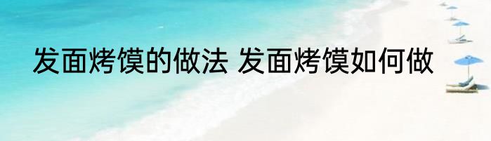 发面烤馍的做法 发面烤馍如何做