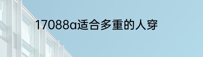 17088a适合多重的人穿