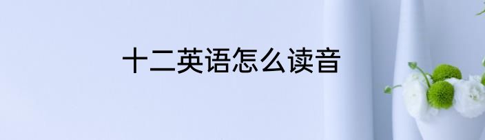 十二英语怎么读音