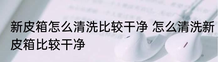 新皮箱怎么清洗比较干净 怎么清洗新皮箱比较干净