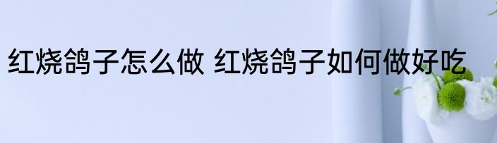 红烧鸽子怎么做 红烧鸽子如何做好吃