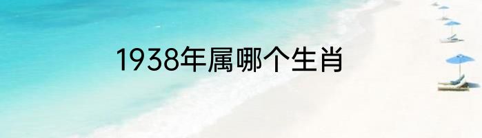 1938年属哪个生肖