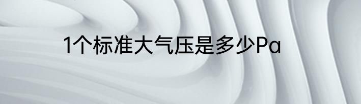 1个标准大气压是多少Pa