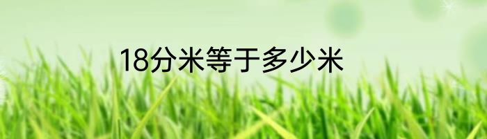 18分米等于多少米