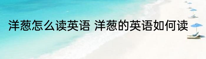 洋葱怎么读英语 洋葱的英语如何读