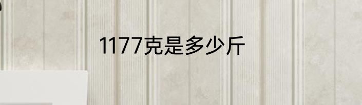 1177克是多少斤