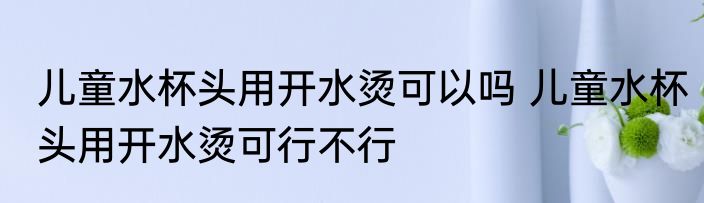 儿童水杯头用开水烫可以吗 儿童水杯头用开水烫可行不行