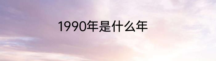 1990年是什么年