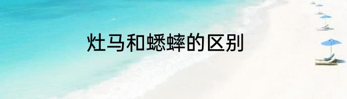 灶马和蟋蟀的区别