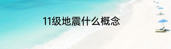 11级地震什么概念
