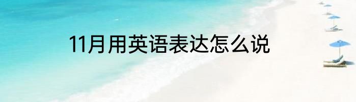 11月用英语表达怎么说