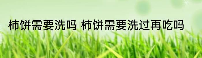 柿饼需要洗吗 柿饼需要洗过再吃吗