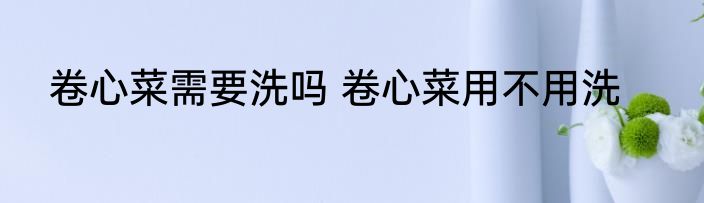 卷心菜需要洗吗 卷心菜用不用洗