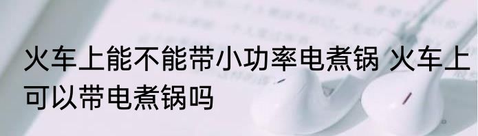 火车上能不能带小功率电煮锅 火车上可以带电煮锅吗