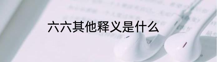 六六其他释义是什么