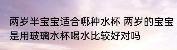 两岁半宝宝适合哪种水杯 两岁的宝宝是用玻璃水杯喝水比较好对吗