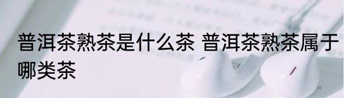 普洱茶熟茶是什么茶 普洱茶熟茶属于哪类茶