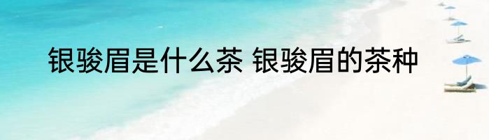 银骏眉是什么茶 银骏眉的茶种