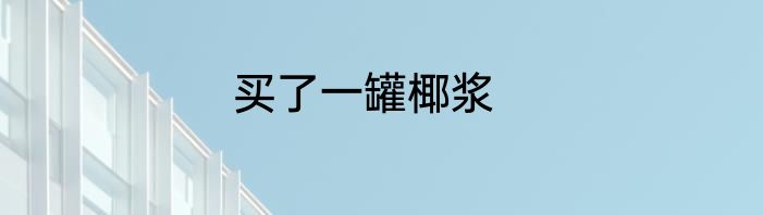 买了一罐椰浆
