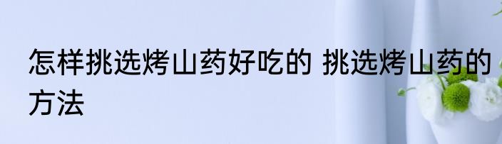 怎样挑选烤山药好吃的 挑选烤山药的方法