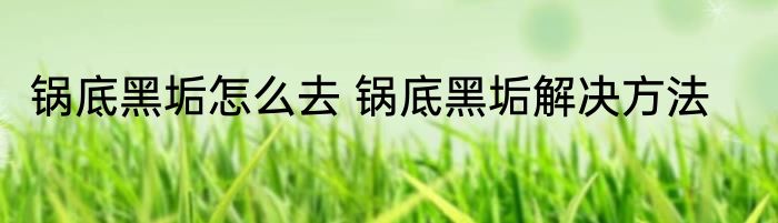 锅底黑垢怎么去 锅底黑垢解决方法