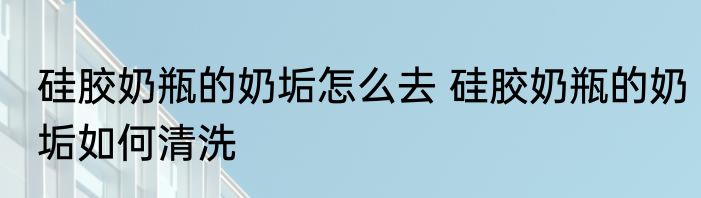 硅胶奶瓶的奶垢怎么去 硅胶奶瓶的奶垢如何清洗