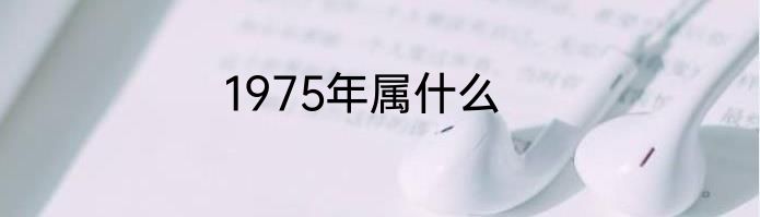 1975年属什么