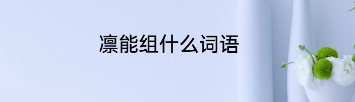 凛能组什么词语