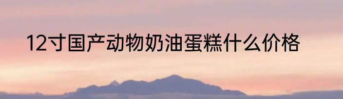 12寸国产动物奶油蛋糕什么价格