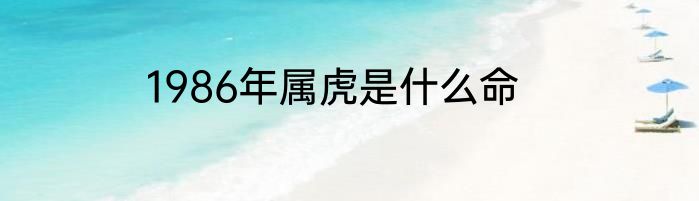 1986年属虎是什么命
