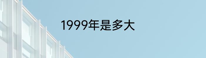 1999年是多大