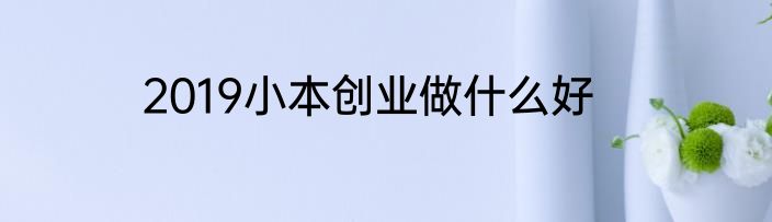 2019小本创业做什么好